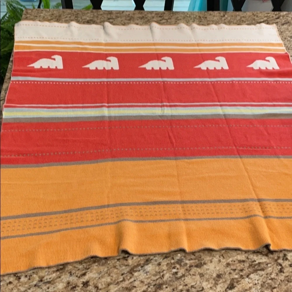 Weegoamigo Dino convoy cotton stroller blanket